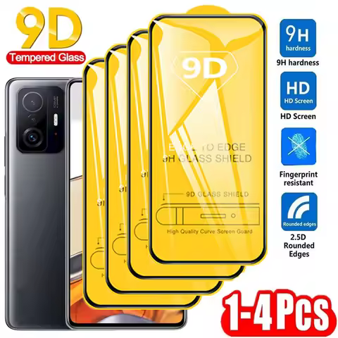 9D Full Cover Tempered Glass for Xiaomi Poco X3 Pro X5 X6 X4 M4 M3 M5 Mi 9 10 11 12 11 Lite 5G NE 11
