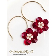 Crystal Flower 14K Gold-filled Earrings