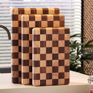 Alas Pemotong Checkerboard Kitchen Cutting Board Wood Chopping Block for Non-Slip Wooden Butcher Blo