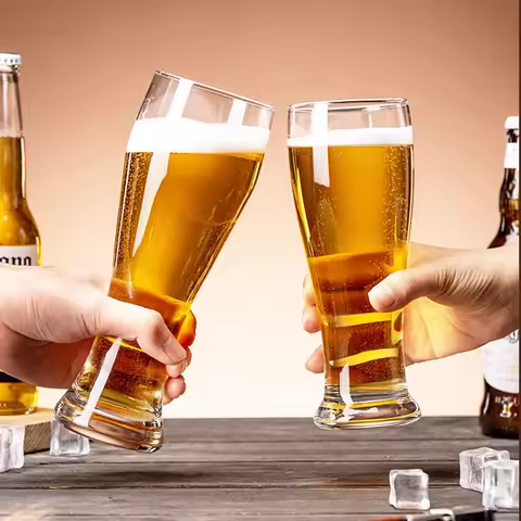 HeY LiLac 470ml Eli Premium Craft Beer Glass - Lead-Free Crystal Clear Thickened Glassware for Beer 