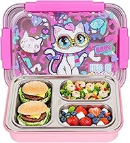 Stainless Steel Bento Lunch Box for Kids, 710 ml/23.5 oz BPA-Free Leak-Proof Children Food Container