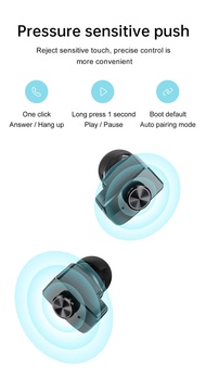Lau JM08 Smart Watch Wireless Headset HIFI Stereo Sound Bluetoot