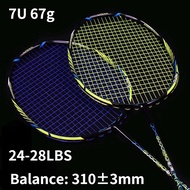 GY 7U 67g Full Carbon Badminton Racket 24-28LBS Both Offensive & Defensive Badminton Rackets