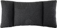 Big Hippo Fleece Lumbar Support Pillow 3 Section Back Support Pillow Comfortable Lumbar Support Cushion for Pain Relief Back Cushion for Car Computer Gaming Chair Recliner Sofa Rest (Black)