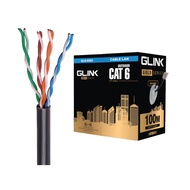สายแลนCAT6ภายนอก OUTDOOR UTP LAN CABLE CAT6 100เมตร GLink รหัสGLG-6002