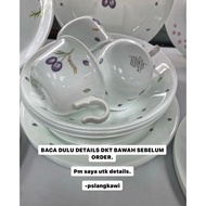 baca dulu . Set Corelle 20pcs / dinner set corelle / corelle plum (shipping cost)