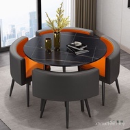 Sales Office Board Red Rock Net Luxury Dining Table Combination Dining Table Small Table Chair Negot