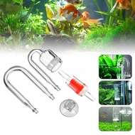4 in 1 Aquarium Co2 Diffuser Kit Check Valve U Shape Glass Tube Suction Cup