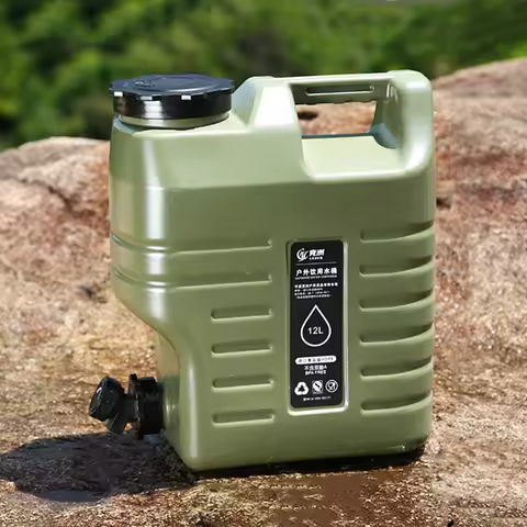 3.2 Gallon/12L Water Bucket Portable Car Water Carrier Tank Large Capacity Food-Grade PE Truly No Le