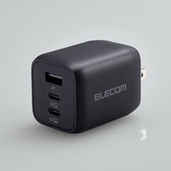 ELECOM 65W GaN氮化鎵三孔快速充電器-黑