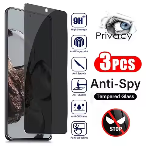 3Pcs Privacy Glass For Xiaomi Black Shark 4 4S 5 Pro Anti-Spy For Xiaomi Black Shark 5 RS Screen Pro