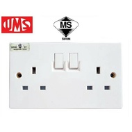 UMS 2213A 13A 2 GANG SWITCHED SOCKET OUTLET / SWITCH SOCKET