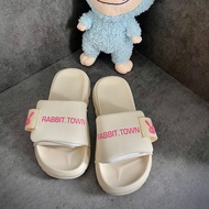 Dép Nữ Rabbit Town in thỏ dễ thươngchất liệu EVA êm chân quai xé đế cao 4cm DéP Cao Su Slipper
