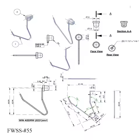 10PCS stainless steel Tiny V Shaped Retaining Spring Clips Buttons For Hula Hoops