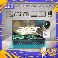 Acer Swift 3 SF314-43-R3R9 Laptop (Ryzen 5 5500U 4.00GHz,512GB SSD,8GB,ATI,14'' FHD,W11,HS21) - Electric Blue