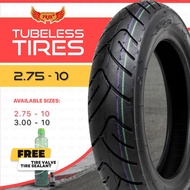R8 TUBELESS TIRE FOR E-BIKE 2.75-10, 3.00-10 W/ FREE PITO AND SEALANT(9861)