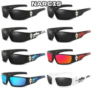 NARCIS Polarized Sunglasses, Driving Riding  Coast Hip-Hop Shades, Retro Biker Gangster Style Wrapar
