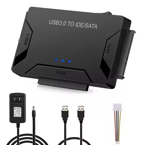 SATA/IDE to USB 3.0 Adapter Hard Drive Cable Adapter Converter for 2.5/3.5 Inch SATA and IDE HDD Sup