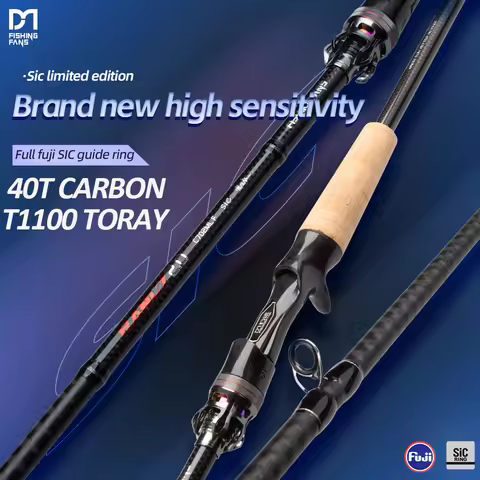 FISHINGFANS 40T TORAY T1100 CARBON Spinning Casting Fuji SIC guide ML FAST ACTION Fishing Rod