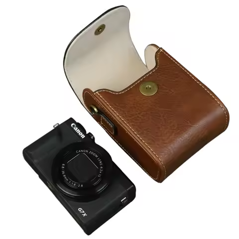 Camera Case PU Leather Bag Photo Cover For Canon G9X G7X II G7 X Mark III PowerShot V10 CCD Diagonal