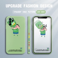 Hontinga เคสมือถือสำหรับ OPPO Reno6 Z Reno6Z Reno 6Z 5G Reno6 Reno 6 5G เคสการ์ตูนสีเทียน Shinchan สี่เหลี่ยมจัตุรัสลายซิลิโคนนุ่มเหลวดั้งเดิมเคสป้องกันกล้องเคสปกป้องยางกรอบหลังโทรศัพท์นิ่มสำหรับเด็กผู้ชาย