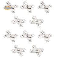 【caesarA8】10PCS Shed Door Hinges Kitchen Cabinet Hidden 360 Degree Rotation Pivot Stainless Steel Ro