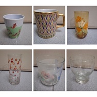 clearance stock glass cup mug cawan canteen hawker Kopitiam picnic gift set特价清仓玻璃杯子大合集马克杯家用水杯咖啡杯茶杯早餐