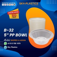 BENXON B-32 PP Plastic Bowl 5" [ 100pcs± ] | Disposable PP Plastic Bowl