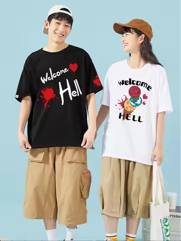 Hot Game Anime Shirt Touhou Project Hecatia Lapislazuli T-Shirt 100% Cotton Crewneck Women Harajuku 