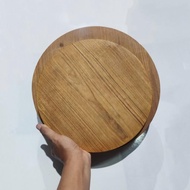 Talenan Kayu Jati Bulat Polos Wooden Cutting Board Teak Wood