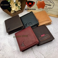 Rush Rider Leather Wallet Men Short Wallet Genuine Leather Purse Dompet Kulit Lelaki Beg Duit Kulit 