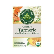 Nomi Snacks | Traditional Medicinals Organic Turmeric with Meadowsweet &amp; Ginger 16 Tea Bags