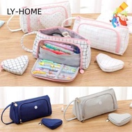 LY Pencil Box Pouch, School Supplies Stationery Storage Organizer Pencil ,  Large Capacity Canvas Office Stationary Supplies Pencil Cases Bag
