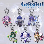 Game Genshin Impact Durins Lauma Nefer Skirk Jahoda Cosplay Keychain Kawaii Acrylic Keyring Key Chai