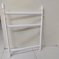 Used IKEA Sunnerta adjustable rack with hooks.Barang terpakai.
