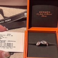 全新 愛馬仕 Hermes 豬鼻子戒指 53碼 925純銀