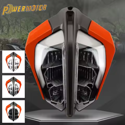 Motorcycle Led Headlight Headlamp Enduro For Duke 390 Motorbike Dirt Pit Bike Fairing Headlight 2017