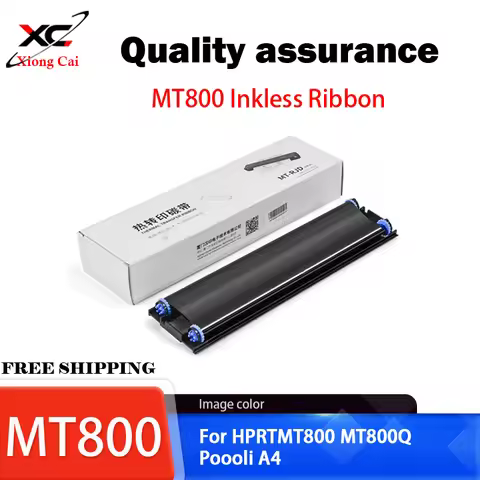 2 rolls / box for HPRT MT800 MT800Q Black A4 Ribbon MT800 Special Ribbon Thermal Transfer Ribbon wit
