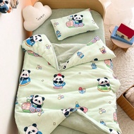 3pcs Kids Bedding Set, Includes 1*Duvet Cover + 1*Mattress Cover + 1*Pillowcase, Soft Plush Panda &