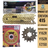Y15ZR Y15 Y16ZR Y16 FZ150 FZ 150 CREVON 415 RACING CHAIN RANTAI GOLD EMAS STT SPROCKET SPOCKET SPOKE
