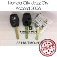 Set kunci Genuine Honda City Accord Civic Jazz CRV 2008 2 Button Remote Control Cover Casing With Ke