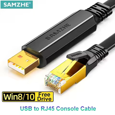 SAMZHE RS232 Serial Adapter USB To RJ45 Console Cable Converter Modem for Router USB RJ 45 8P8C Conv