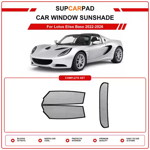 For Lotus Elise Base 2022-2026 Pre‑Cut Auto Window Sunshade Anti‑UV Car Sun Visor Protector