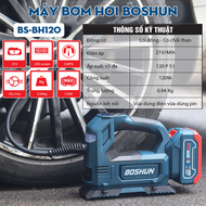 [CHÍNH HÃNG] Máy Bơm Hơi Bơm Lốp Ô Tô BS-BH120 Vừa Dùng Pin và Cắm Điện Tự Chỉnh Áp Suất - Max 120PS