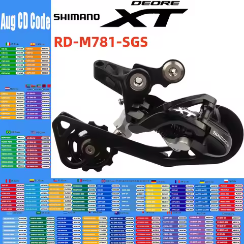Shimano DEORE XT Series RD-M781-SGS Rear Derailleur 10 Speed For MTB Mountain Bike Original Shimano