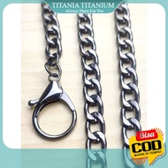TITANIA. Long Black Wallet Chain Black Chain Wallet/ Large Wallet Chain/ Men's Wallet Chain/ Motorcy