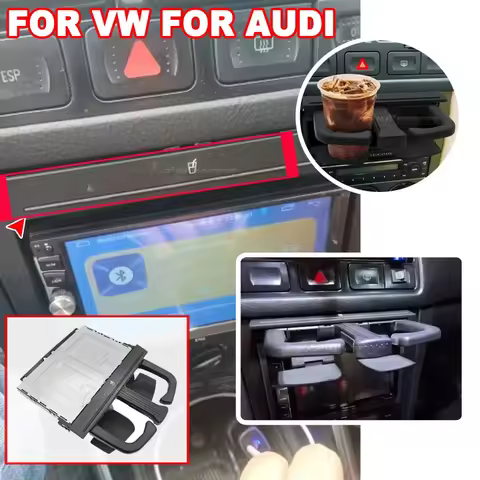 For VW Jetta Golf 4 Bora MK4 Audi A4L A5 Q5 A7 Foldable Water Cup Drink Holder Beverage Bottle Mount