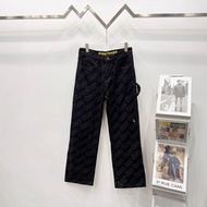 TNPU Drew 25ss Jeans Smiley Distressed Ripped American Men's Trousers Wide-Leg Fashion Loose Jeans