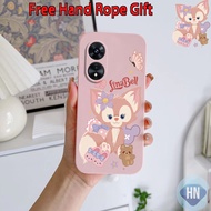 Casing OPPO A17 A17K A97 5G A38 A18 phone case Customized Lina Belle pattern new liquid TPU silicone