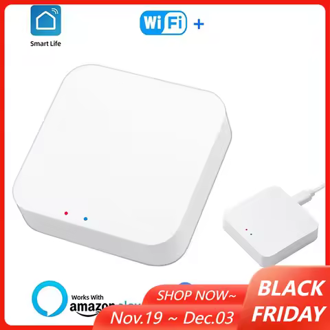 Tuya Multi Mode ZigBee Bluetooth Gateway Hub Wireless Voice Smart Home Remote Control Gateway Hub Co